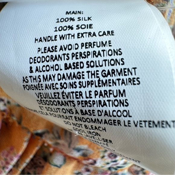 Nicholas Ruffle Mini Dress Floral Multi Print Victorian Front Tie Size 38 US S - Picture 7 of 14